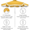 image:imageBest Choice Products 9ft Fringe Market Patio Umbrella  Outdoor Boho Tassel Sunshade for Table Pool Deck Backyard  UPF50 Easy Tilt Heavy Duty Steel Pole amp Ribs  Navy PinstripeMarigold