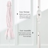 image:imageBest Choice Products 9ft Fringe Market Patio Umbrella  Outdoor Boho Tassel Sunshade for Table Pool Deck Backyard  UPF50 Easy Tilt Heavy Duty Steel Pole amp Ribs  Navy PinstripePink Pinstripe