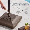 image:imageBest Choice Products Fillable Umbrella Base Stand Pyramid Design Plastic Patio Umbrella Base Stand Pole Holder for Outdoor Lawn w 55lbs Weight Capacity Adjustment Knob  BrownBrown