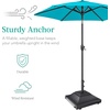 image:imageBest Choice Products Fillable Umbrella Base Stand Pyramid Design Plastic Patio Umbrella Base Stand Pole Holder for Outdoor Lawn w 55lbs Weight Capacity Adjustment Knob  BrownBlack