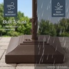 image:imageBest Choice Products Fillable Umbrella Base Stand Pyramid Design Plastic Patio Umbrella Base Stand Pole Holder for Outdoor Lawn w 55lbs Weight Capacity Adjustment Knob  BrownBrown