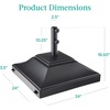 image:imageBest Choice Products Fillable Umbrella Base Stand Pyramid Design Plastic Patio Umbrella Base Stand Pole Holder for Outdoor Lawn w 55lbs Weight Capacity Adjustment Knob  BrownBlack