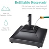 image:imageBest Choice Products Fillable Umbrella Base Stand Pyramid Design Plastic Patio Umbrella Base Stand Pole Holder for Outdoor Lawn w 55lbs Weight Capacity Adjustment Knob  BrownBlack