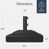 image:imageBest Choice Products Fillable Umbrella Base Stand Pyramid Design Plastic Patio Umbrella Base Stand Pole Holder for Outdoor Lawn w 55lbs Weight Capacity Adjustment Knob  BrownBlack