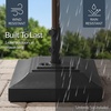 image:imageBest Choice Products Fillable Umbrella Base Stand Pyramid Design Plastic Patio Umbrella Base Stand Pole Holder for Outdoor Lawn w 55lbs Weight Capacity Adjustment Knob  BrownBlack