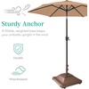 image:imageBest Choice Products Fillable Umbrella Base Stand Pyramid Design Plastic Patio Umbrella Base Stand Pole Holder for Outdoor Lawn w 55lbs Weight Capacity Adjustment Knob  BrownBrown