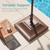 image:imageBest Choice Products Fillable Umbrella Base Stand Pyramid Design Plastic Patio Umbrella Base Stand Pole Holder for Outdoor Lawn w 55lbs Weight Capacity Adjustment Knob  BrownBrown