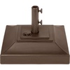 image:imageBest Choice Products Fillable Umbrella Base Stand Pyramid Design Plastic Patio Umbrella Base Stand Pole Holder for Outdoor Lawn w 55lbs Weight Capacity Adjustment Knob  BrownBrown