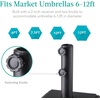 image:imageBest Choice Products Fillable Umbrella Base Stand Pyramid Design Plastic Patio Umbrella Base Stand Pole Holder for Outdoor Lawn w 55lbs Weight Capacity Adjustment Knob  BrownBlack