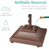 image:imageBest Choice Products Fillable Umbrella Base Stand Pyramid Design Plastic Patio Umbrella Base Stand Pole Holder for Outdoor Lawn w 55lbs Weight Capacity Adjustment Knob  BrownBrown