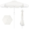 image:imageBest Choice Products 9ft Fringe Market Patio Umbrella  Outdoor Boho Tassel Sunshade for Table Pool Deck Backyard  UPF50 Easy Tilt Heavy Duty Steel Pole amp Ribs  Navy PinstripeWhite