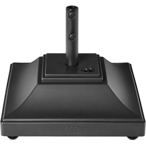 image:imageBest Choice Products Fillable Umbrella Base Stand Pyramid Design Plastic Patio Umbrella Base Stand Pole Holder for Outdoor Lawn w 55lbs Weight Capacity Adjustment Knob  BrownBlack