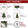 image:imageBest Choice Products 12ft PreLit Instant Setup No Fluff Hinged Artificial Spruce Christmas Tree w 1250 LED Lights 4693 Memory Steel Tips Metal Stand