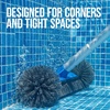 image:imageBest Choice Products 20 Pool Brush with 9 ft Aluminum Pole  HeavyDuty Swimming Pool Wall amp Floor Cleaning Set for Inground amp Above Ground Pools Reinforced Brush BracketPool Brush with Pole