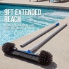 image:imageBest Choice Products 20 Pool Brush with 9 ft Aluminum Pole  HeavyDuty Swimming Pool Wall amp Floor Cleaning Set for Inground amp Above Ground Pools Reinforced Brush BracketPool Brush with Pole