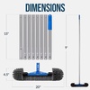 image:imageBest Choice Products 20 Pool Brush with 9 ft Aluminum Pole  HeavyDuty Swimming Pool Wall amp Floor Cleaning Set for Inground amp Above Ground Pools Reinforced Brush BracketPool Brush with Pole