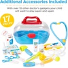 image:imageBest Choice Products Play Doctor Kit for Kids Pretend Medical Station Set for Boys amp Girls with Carrying Case 17 Accessories Mobile Cart LED EKG Thermometer Stethoscope Pulse Machine  BlueBlue