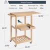 image:imageBest Choice Products Rolling Kitchen Island Cart WDrop Leaf Extension Solid Wood Removable Tray Storage Shelf Towel Rack Lockable Wheels SpaceSaving Coffee Cart Microwave Stand