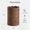 image:imageBest Choice Products Scalloped Laundry Large Round Hamper Handwoven Laundry Basket for Clothes Towels Blankets Multipurpose Storage Organizer For Laundry Room or Closet  ChestnutChestnut