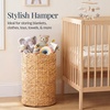 image:imageBest Choice Products Scalloped Laundry Large Round Hamper Handwoven Laundry Basket for Clothes Towels Blankets Multipurpose Storage Organizer For Laundry Room or Closet  ChestnutNatural