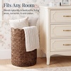 image:imageBest Choice Products Scalloped Laundry Large Round Hamper Handwoven Laundry Basket for Clothes Towels Blankets Multipurpose Storage Organizer For Laundry Room or Closet  ChestnutChestnut