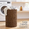 image:imageBest Choice Products Scalloped Laundry Large Round Hamper Handwoven Laundry Basket for Clothes Towels Blankets Multipurpose Storage Organizer For Laundry Room or Closet  ChestnutChestnut