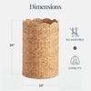 image:imageBest Choice Products Scalloped Laundry Large Round Hamper Handwoven Laundry Basket for Clothes Towels Blankets Multipurpose Storage Organizer For Laundry Room or Closet  ChestnutNatural