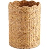 image:imageBest Choice Products Scalloped Laundry Large Round Hamper Handwoven Laundry Basket for Clothes Towels Blankets Multipurpose Storage Organizer For Laundry Room or Closet  ChestnutNatural