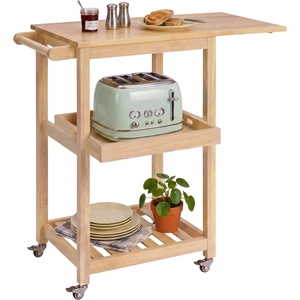 image:imageBest Choice Products Rolling Kitchen Island Cart WDrop Leaf Extension Solid Wood Removable Tray Storage Shelf Towel Rack Lockable Wheels SpaceSaving Coffee Cart Microwave Stand