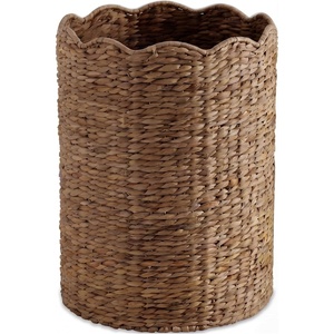 image:imageBest Choice Products Scalloped Laundry Large Round Hamper Handwoven Laundry Basket for Clothes Towels Blankets Multipurpose Storage Organizer For Laundry Room or Closet  ChestnutChestnut