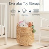 image:imageBest Choice Products 2Piece Round Nesting Baskets WHandles Handwoven Water Hyacinth Plant Holder Laundry Basket Storage Organizer Tote Bins for Bedroom Living Room amp Laundry Room  NaturalNatural