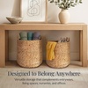 image:imageBest Choice Products 2Piece Round Nesting Baskets WHandles Handwoven Water Hyacinth Plant Holder Laundry Basket Storage Organizer Tote Bins for Bedroom Living Room amp Laundry Room  NaturalNatural