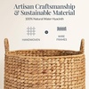 image:imageBest Choice Products 2Piece Round Nesting Baskets WHandles Handwoven Water Hyacinth Plant Holder Laundry Basket Storage Organizer Tote Bins for Bedroom Living Room amp Laundry Room  NaturalNatural