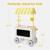image:imageBest Choice Products Play Kitchen Outdoor Lemonade Stand for Kids with Canopy Pretend Play Food Stand Toy Chalkboard Rolling Wheels 8Pcs Backyard Kitchen Playset for Toddlers Boys Girls