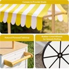 image:imageBest Choice Products Play Kitchen Outdoor Lemonade Stand for Kids with Canopy Pretend Play Food Stand Toy Chalkboard Rolling Wheels 8Pcs Backyard Kitchen Playset for Toddlers Boys Girls