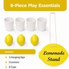 image:imageBest Choice Products Play Kitchen Outdoor Lemonade Stand for Kids with Canopy Pretend Play Food Stand Toy Chalkboard Rolling Wheels 8Pcs Backyard Kitchen Playset for Toddlers Boys Girls