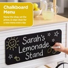 image:imageBest Choice Products Play Kitchen Outdoor Lemonade Stand for Kids with Canopy Pretend Play Food Stand Toy Chalkboard Rolling Wheels 8Pcs Backyard Kitchen Playset for Toddlers Boys Girls