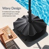 image:imageBest Choice Products 123lb Capacity Fillable Mobile Umbrella Base Heavy Duty Market Stand for Patio Deck Poolside Easy to move w 4 wheels  Wavy Design  BlackBlack