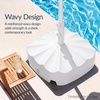 image:imageBest Choice Products 123lb Capacity Fillable Mobile Umbrella Base Heavy Duty Market Stand for Patio Deck Poolside Easy to move w 4 wheels  Wavy Design  BlackWhite