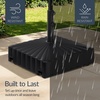 image:imageBest Choice Products 123lb Capacity Fillable Mobile Umbrella Base Heavy Duty Market Stand for Patio Deck Poolside w 4 Wheels 2 Locks 2 Knobs WindResistant Scallop Design  WhiteBlack
