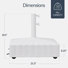 image:imageBest Choice Products 123lb Capacity Fillable Mobile Umbrella Base Heavy Duty Market Stand for Patio Deck Poolside w 4 Wheels 2 Locks 2 Knobs WindResistant Scallop Design  WhiteWhite