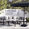 image:imageBest Choice Products 123lb Capacity Fillable Mobile Umbrella Base Heavy Duty Market Stand for Patio Deck Poolside w 4 Wheels 2 Locks 2 Knobs WindResistant Scallop Design  WhiteBlack