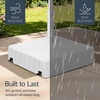 image:imageBest Choice Products 123lb Capacity Fillable Mobile Umbrella Base Heavy Duty Market Stand for Patio Deck Poolside w 4 Wheels 2 Locks 2 Knobs WindResistant Scallop Design  WhiteWhite