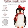image:imageBest Choice Products 5Ft Lighted Penguin Family 210 LED Lights XL Pop Up Outdoor Christmas Yard Decoration with Storage Bag 2Piece Large Black White Red OrangeRed