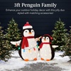 image:imageBest Choice Products 5Ft Lighted Penguin Family 210 LED Lights XL Pop Up Outdoor Christmas Yard Decoration with Storage Bag 2Piece Large Black White Red OrangeBlue