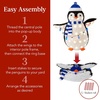 image:imageBest Choice Products 5Ft Lighted Penguin Family 210 LED Lights XL Pop Up Outdoor Christmas Yard Decoration with Storage Bag 2Piece Large Black White Red OrangeBlue