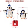 image:imageBest Choice Products 5Ft Lighted Penguin Family 210 LED Lights XL Pop Up Outdoor Christmas Yard Decoration with Storage Bag 2Piece Large Black White Red OrangeBlue