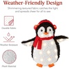 image:imageBest Choice Products 5Ft Lighted Penguin Family 210 LED Lights XL Pop Up Outdoor Christmas Yard Decoration with Storage Bag 2Piece Large Black White Red OrangeRed