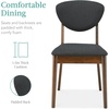 image:imageBest Choice Products 5Piece Dining Set Compact MidCentury Modern Table amp Chair Set for Home Apartment w 4 Chairs Padded Seats amp Backrests Wooden Frame  WalnutOatmealWalnutCharcoal