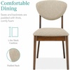 image:imageBest Choice Products 5Piece Dining Set Compact MidCentury Modern Table amp Chair Set for Home Apartment w 4 Chairs Padded Seats amp Backrests Wooden Frame  WalnutOatmealWalnutOatmeal